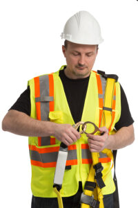 Worker with personal protection equipment and uniform 
